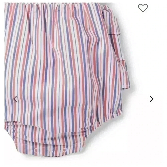 Janie and Jack BABY STRIPED AMERICANA RUFFLE ROMPER SIZE 3-6 MONTH - Picture 3 of 9